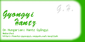 gyongyi hantz business card