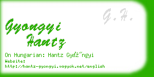 gyongyi hantz business card